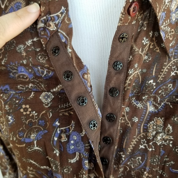 Austin Clothing Co Western Brown Small Blouse - Picture 4 of 6